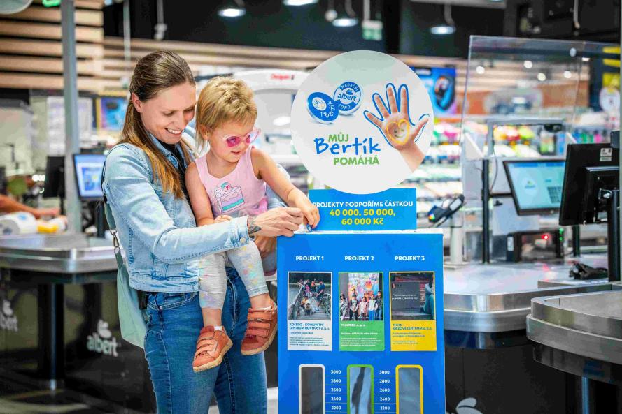 BERTÍK POMÁHÁ 2027 - PRODEJNY ALBERT, KDE MŮŽETE HLASOVAT