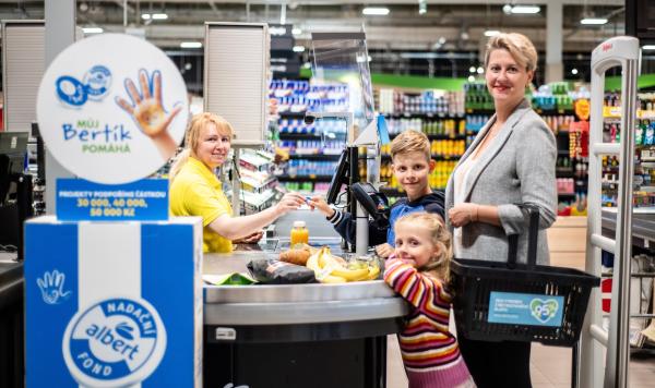 BERTÍK POMÁHÁ 2026 - PRODEJNY ALBERT, KDE MŮŽETE HLASOVAT